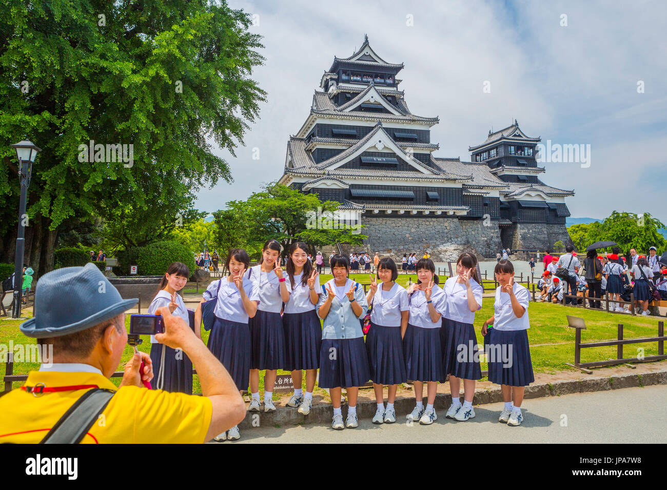 Japan, Kyushu Island, Kumamoto City, Kumamoto Castle Stock Photo