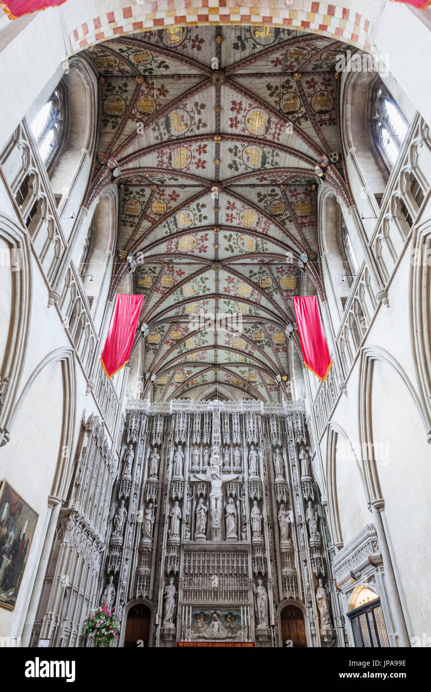 England, Hertfordshire, St.Albans, St.Albans Cathedral and Abbey Church, The Wallingford Screen Stock Photo