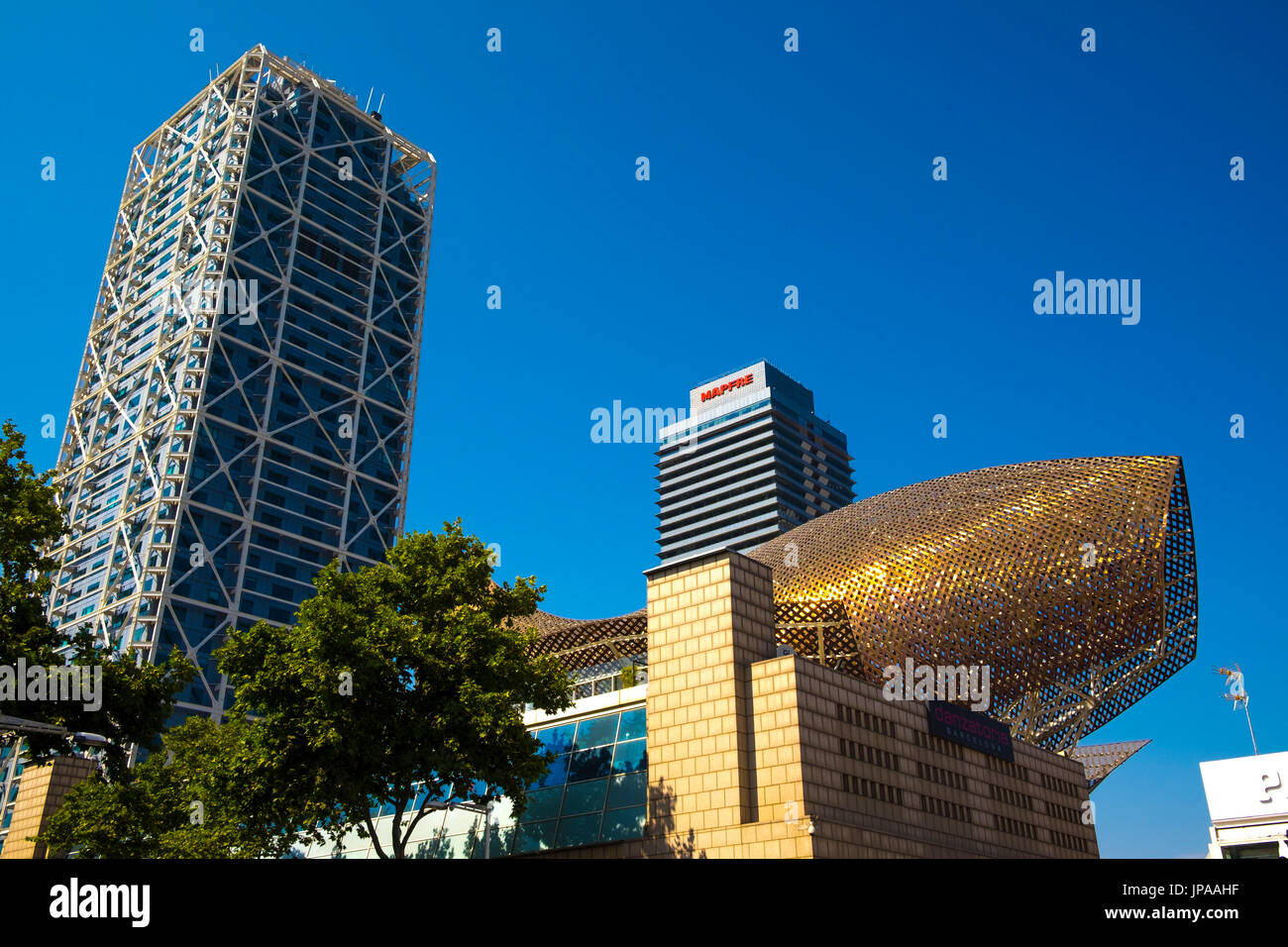 Peix Fish sculpture by Frank O Gehry at Port Olímpic, Barcelona