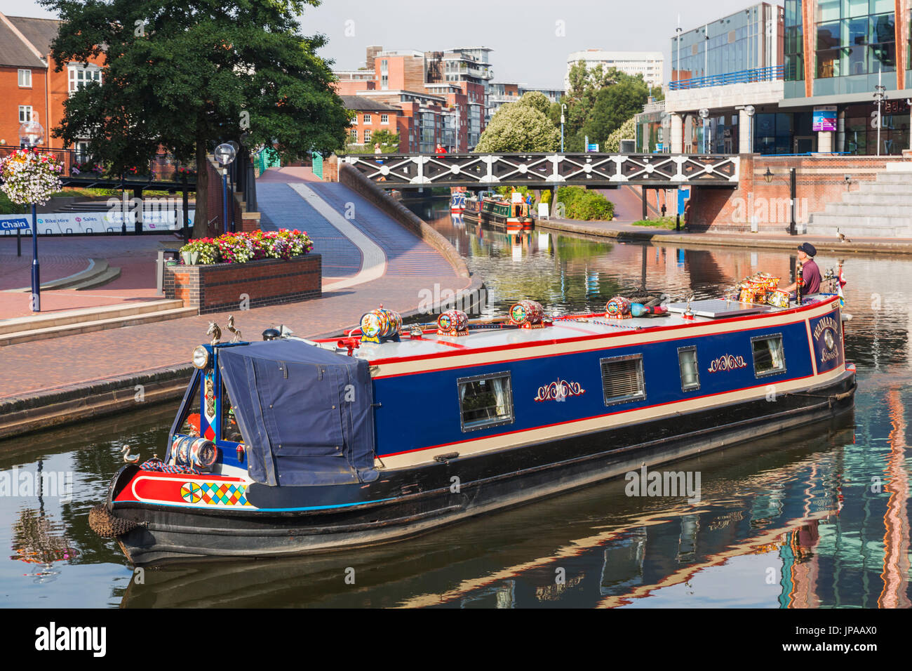 England, West Midlands, Birmingham, The Birmingham Canal, Canal Boat
