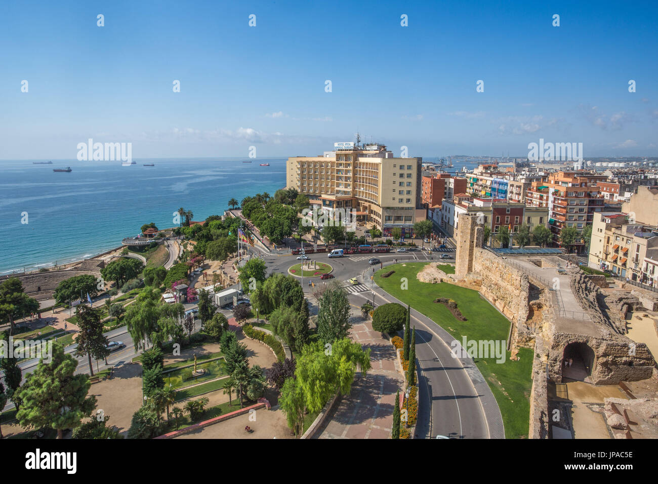 Spain, Catalonia, Tarragona City, Mediterranean sea, Stock Photo