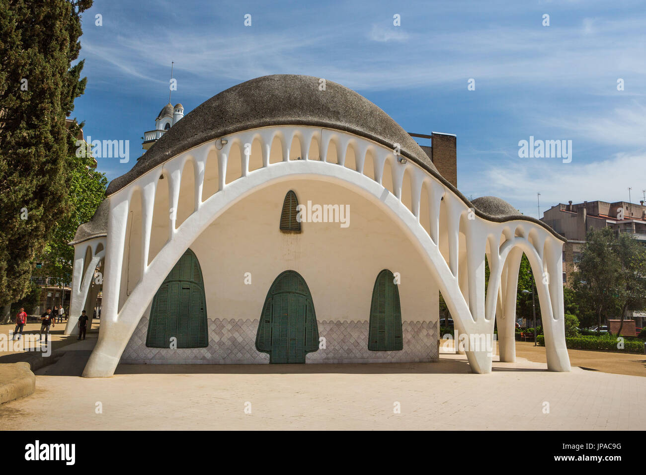 Spain, Catalonia, Terrassa City, Masia Freixa, San Jordi Park, Arqhitect Lluis Moncunill, Modern architecture Stock Photo