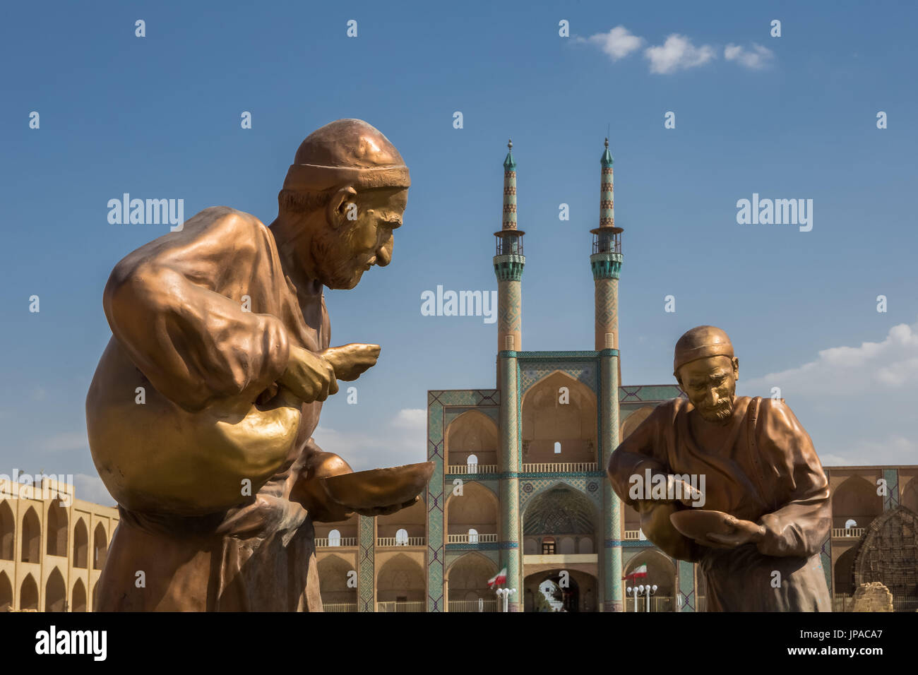 Iran, Yazd City, Amir Chakhmag Mosque and square Stock Photo