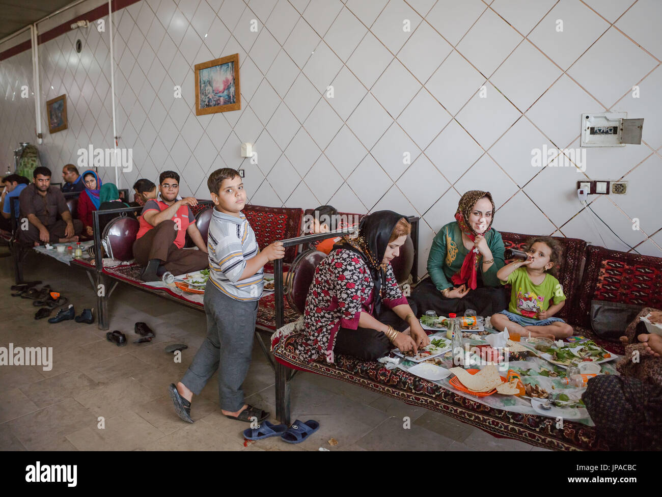 Iran, Aran City, near Kochan, Restaurant Stock Photo - Alamy