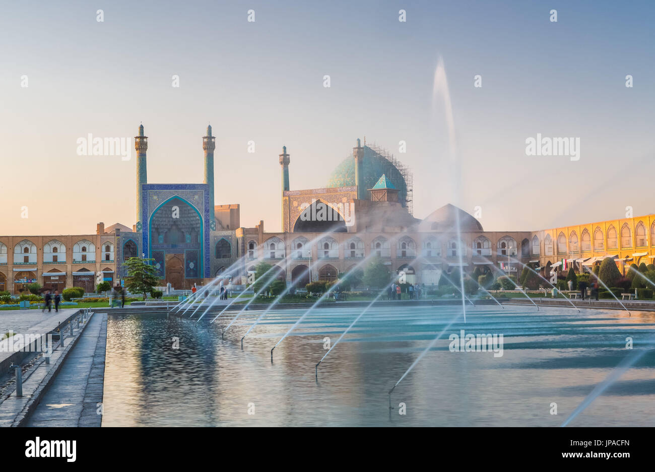 Iran, Esfahan City, Naqsh-e Jahan Square, Masjed-e Shah Mosque Stock Photo