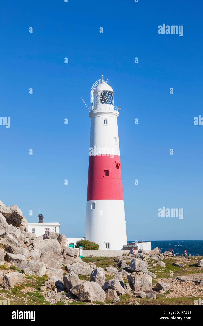 England, Dorset, Portland, Portland Bill Lighthouse Stock Photo
