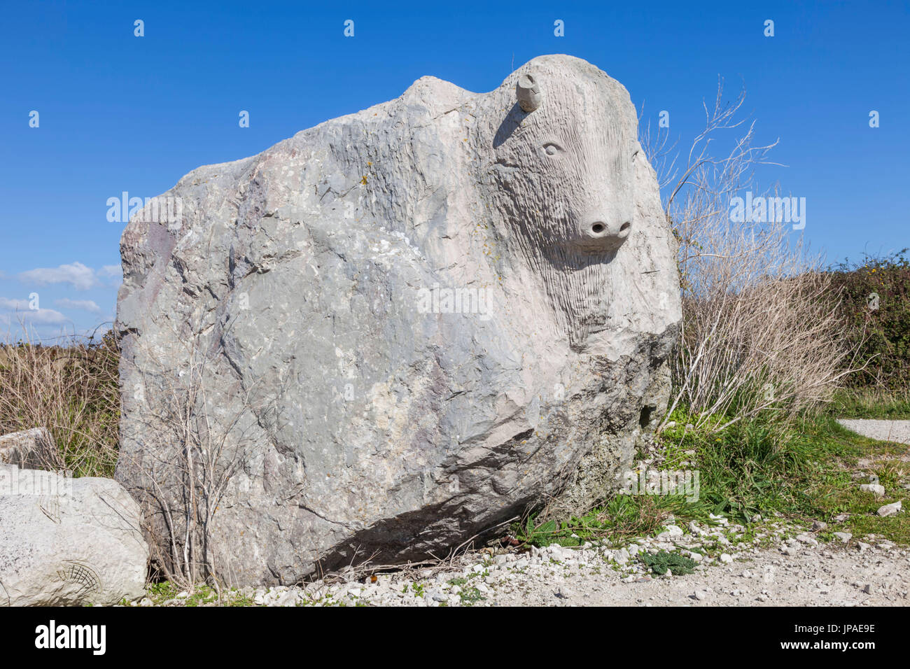 England, Dorset, Portland, Tout Quarry Sculpture Park Stock Photo Alamy