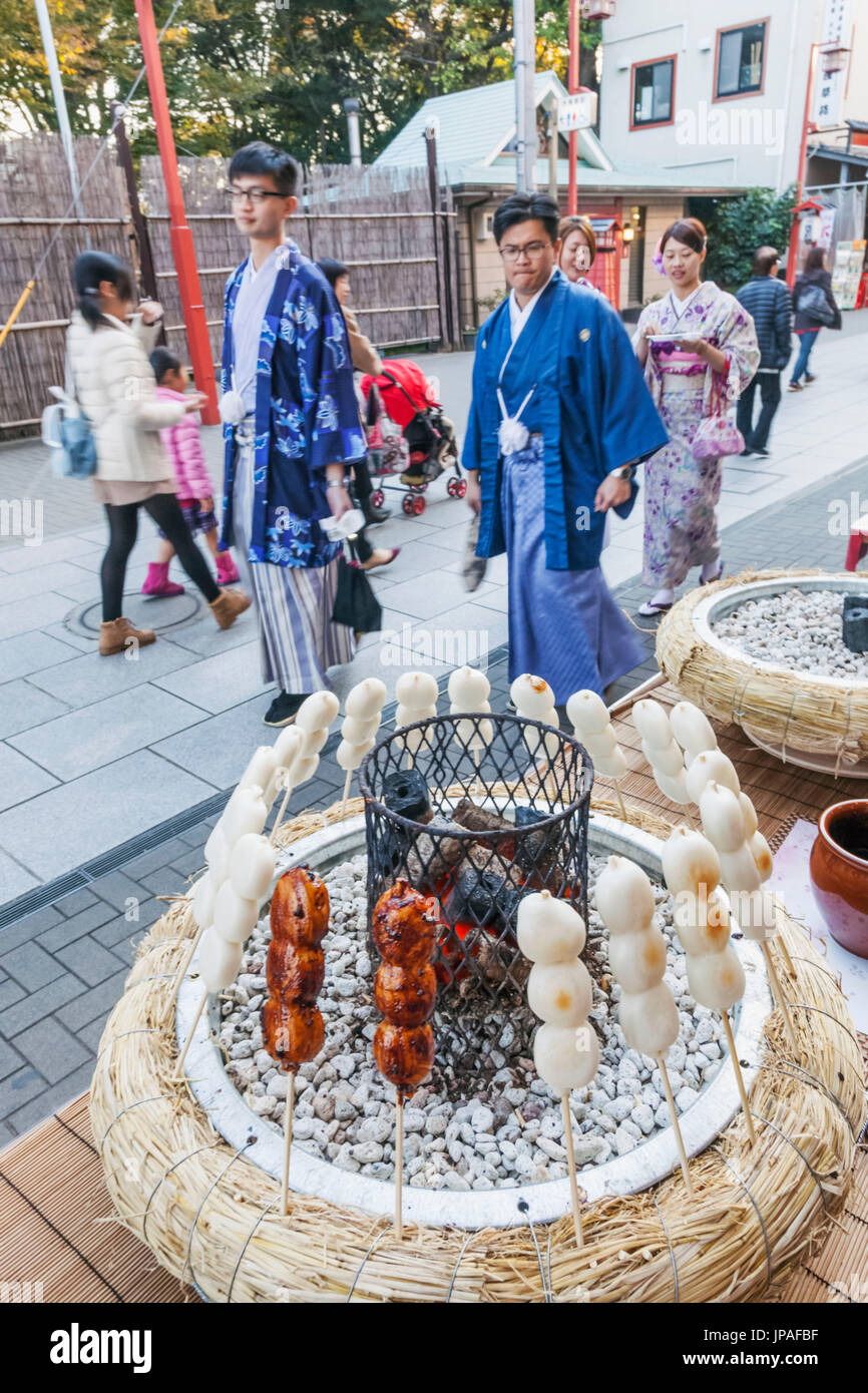 Japan, Honshu, Tokyo, Asakusa, Street Store display of Traditional Food Stock Photo