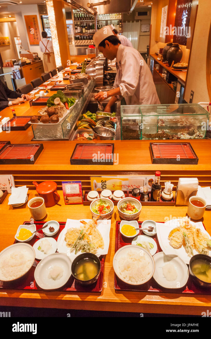 Japan, Honshu, Tokyo, Tempura Restaurant, Tempura Stock Photo - Alamy