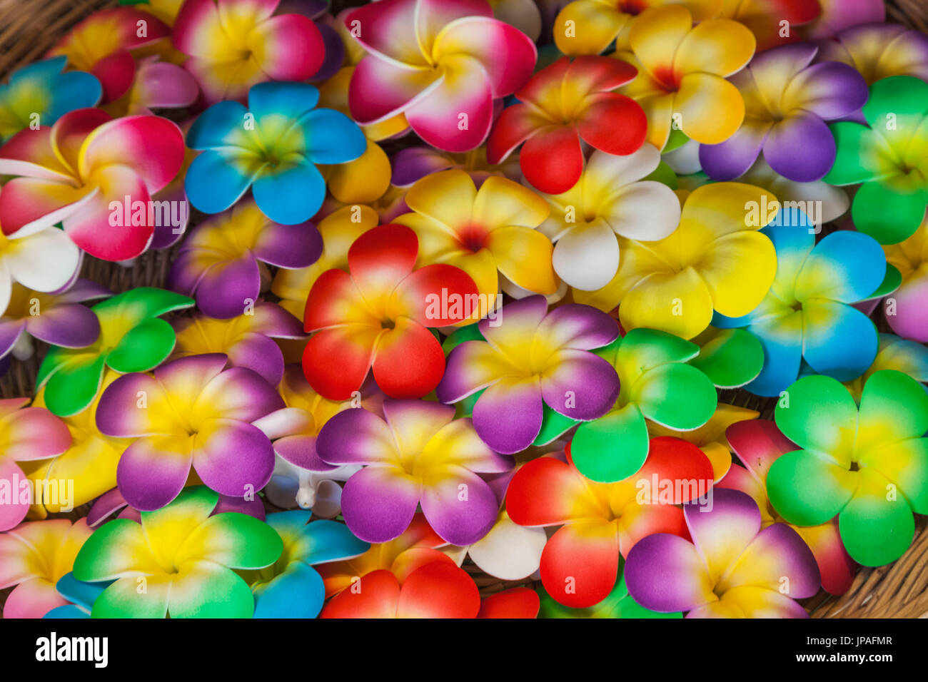 Bangkok chatuchak thailand market shop display artificial flowers hi