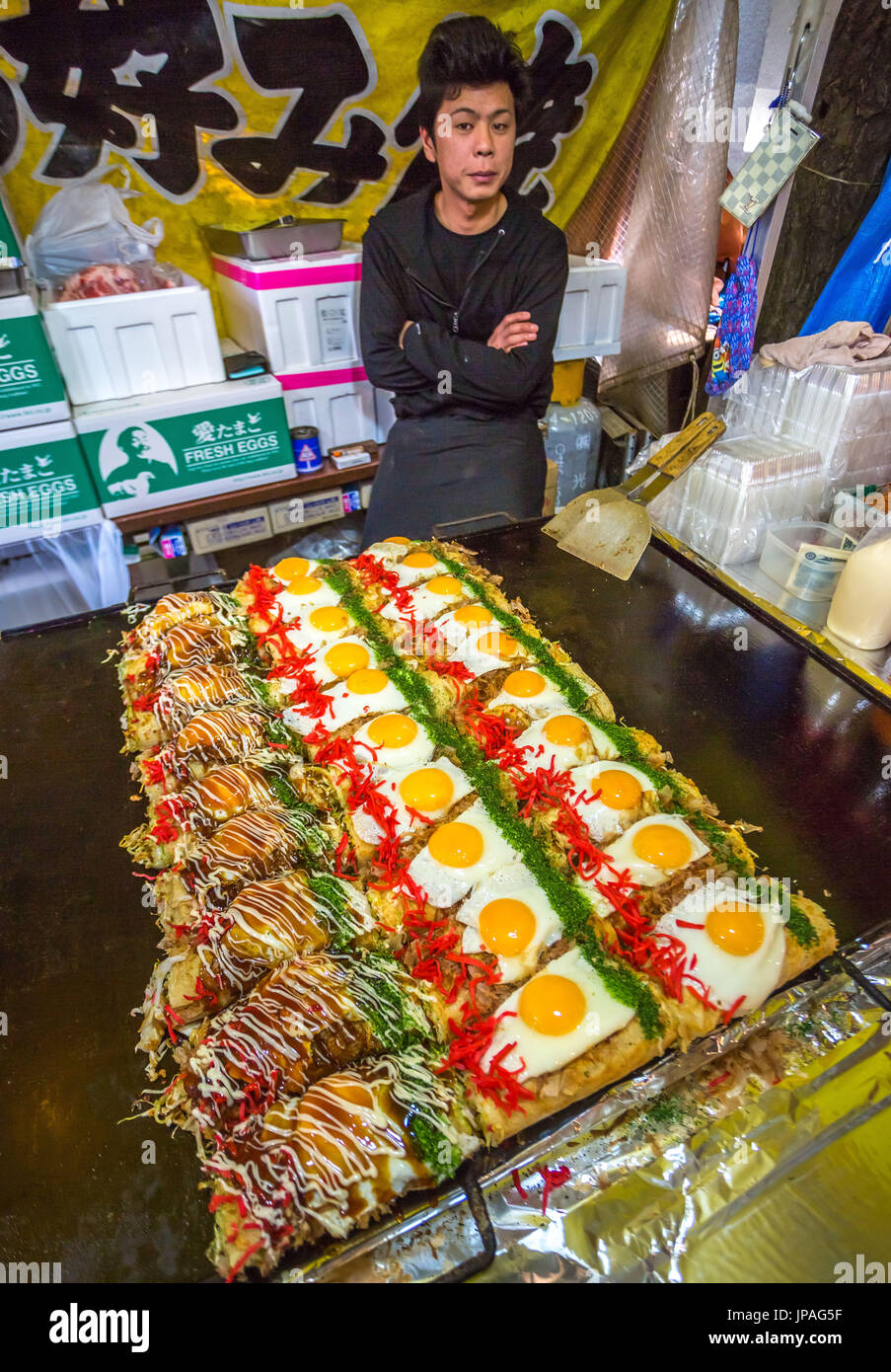 Japan, Tokyo City, Shinjuku district, food stand, Stock Photo