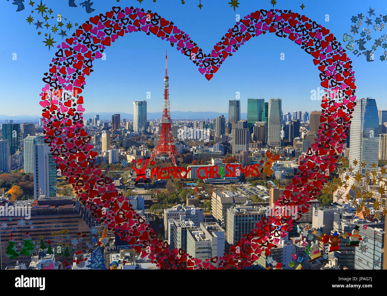 Japan, Tokyo City, Tokyo Tower, Minato Ku Stock Photo