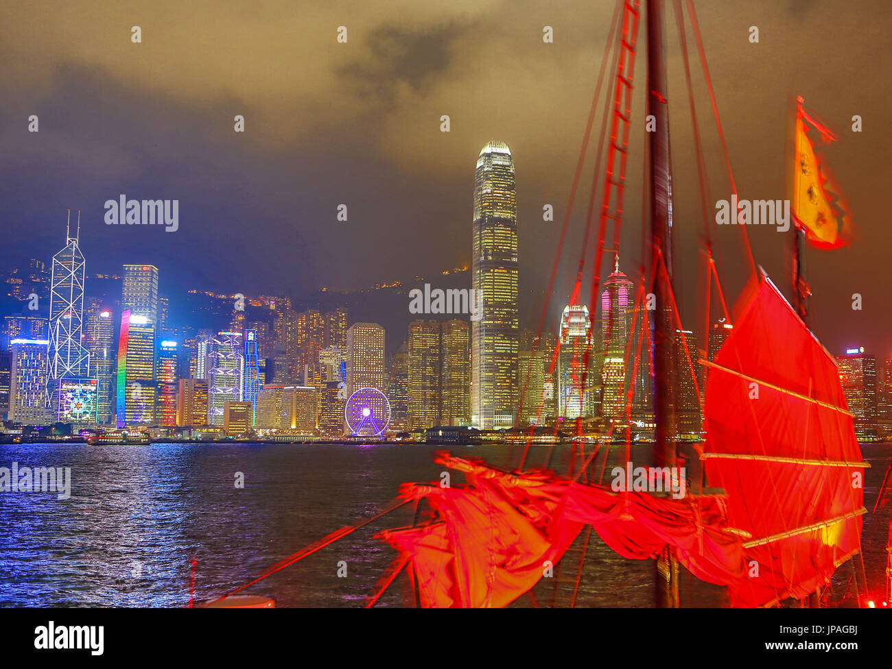 Hong Kong City, Hong Kong Island Sunset Skyline Stock Photo - Alamy