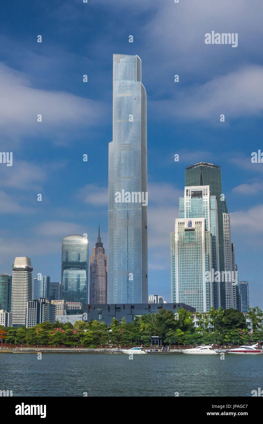 China, Guangdong Province, Guangzhou City, Wuyang New Town , The East Tower Stock Photo