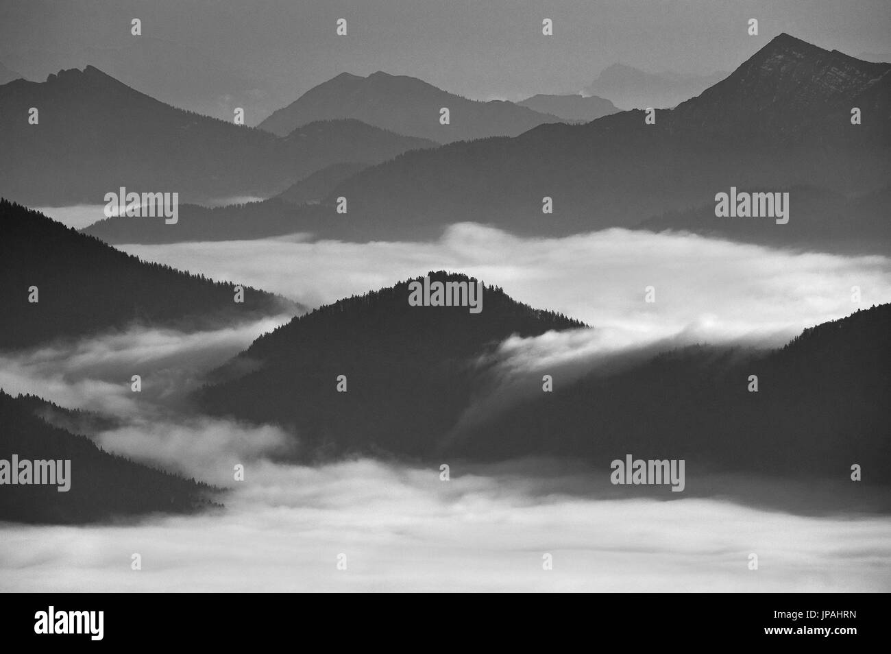 Patches of fog Black and White Stock Photos & Images - Alamy