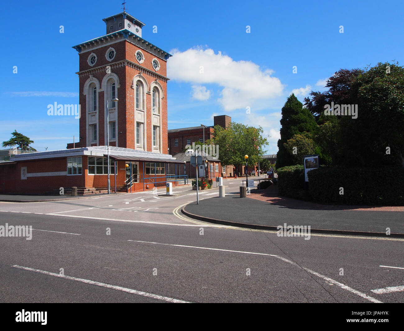 The main entrance to the old Royal Naval Hospital Haslar Stock Photo