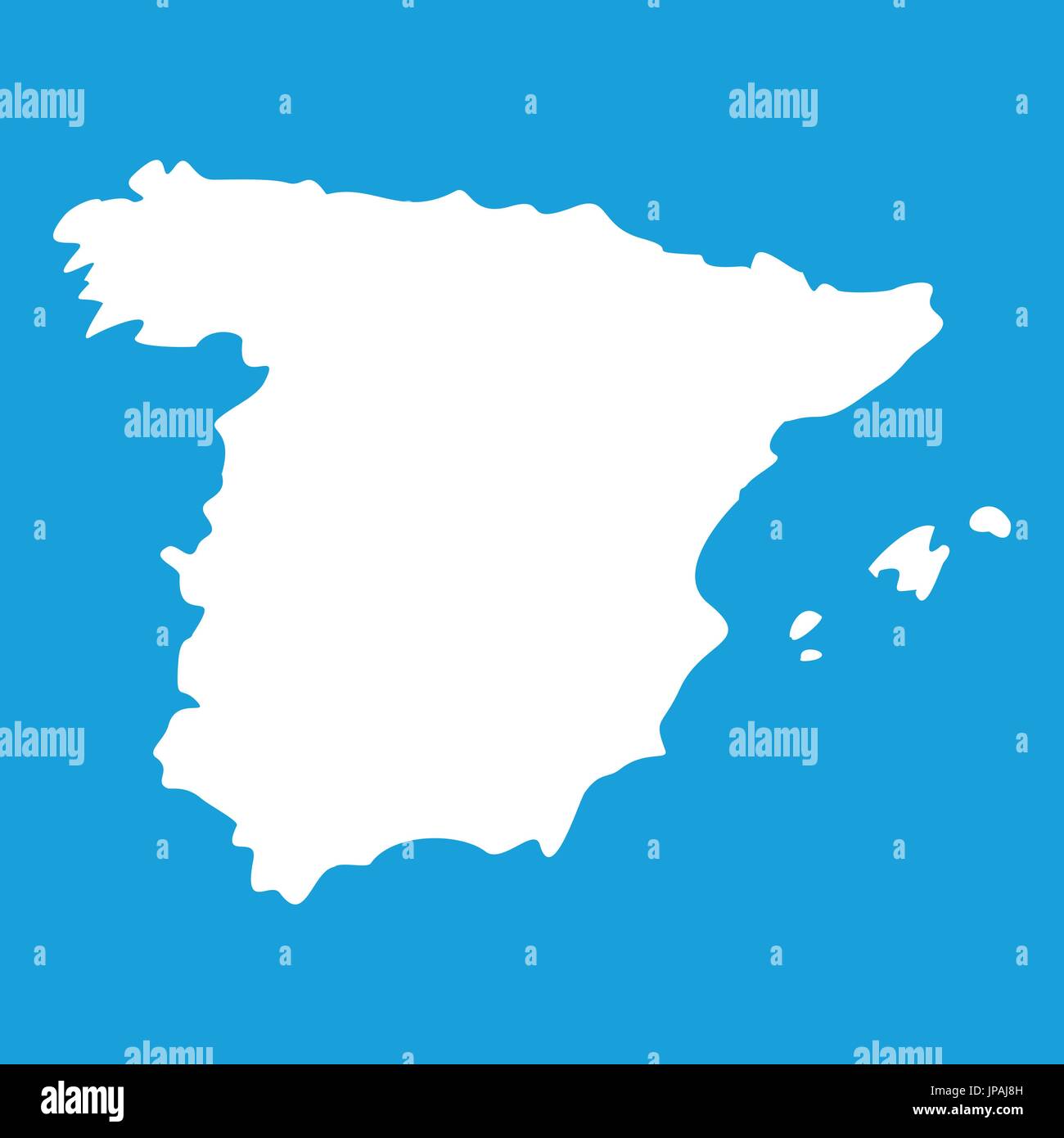 Map of Spain icon white Stock Vector Image & Art - Alamy