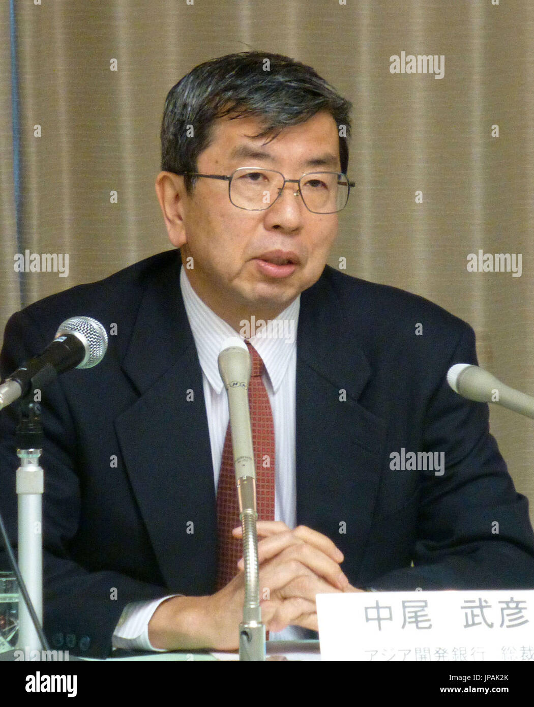 Asian Development Bank President Takehiko Nakao says at a press