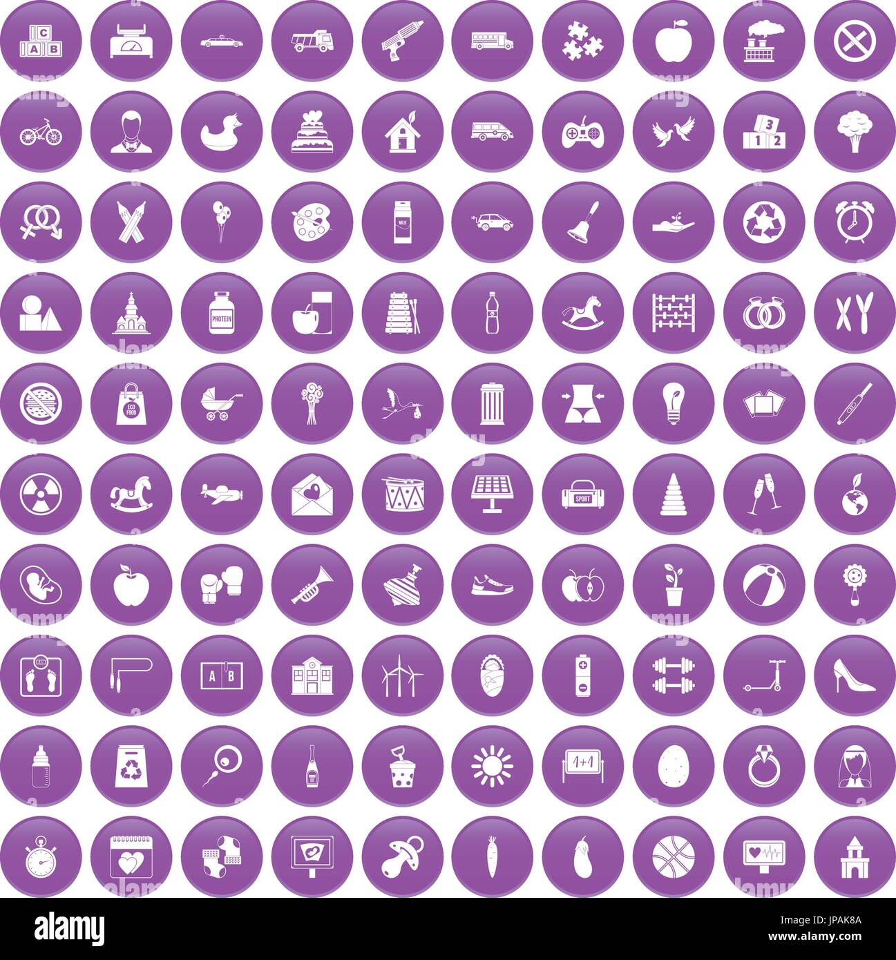 100 maternity leave icons set purple Stock Vector Image & Art - Alamy