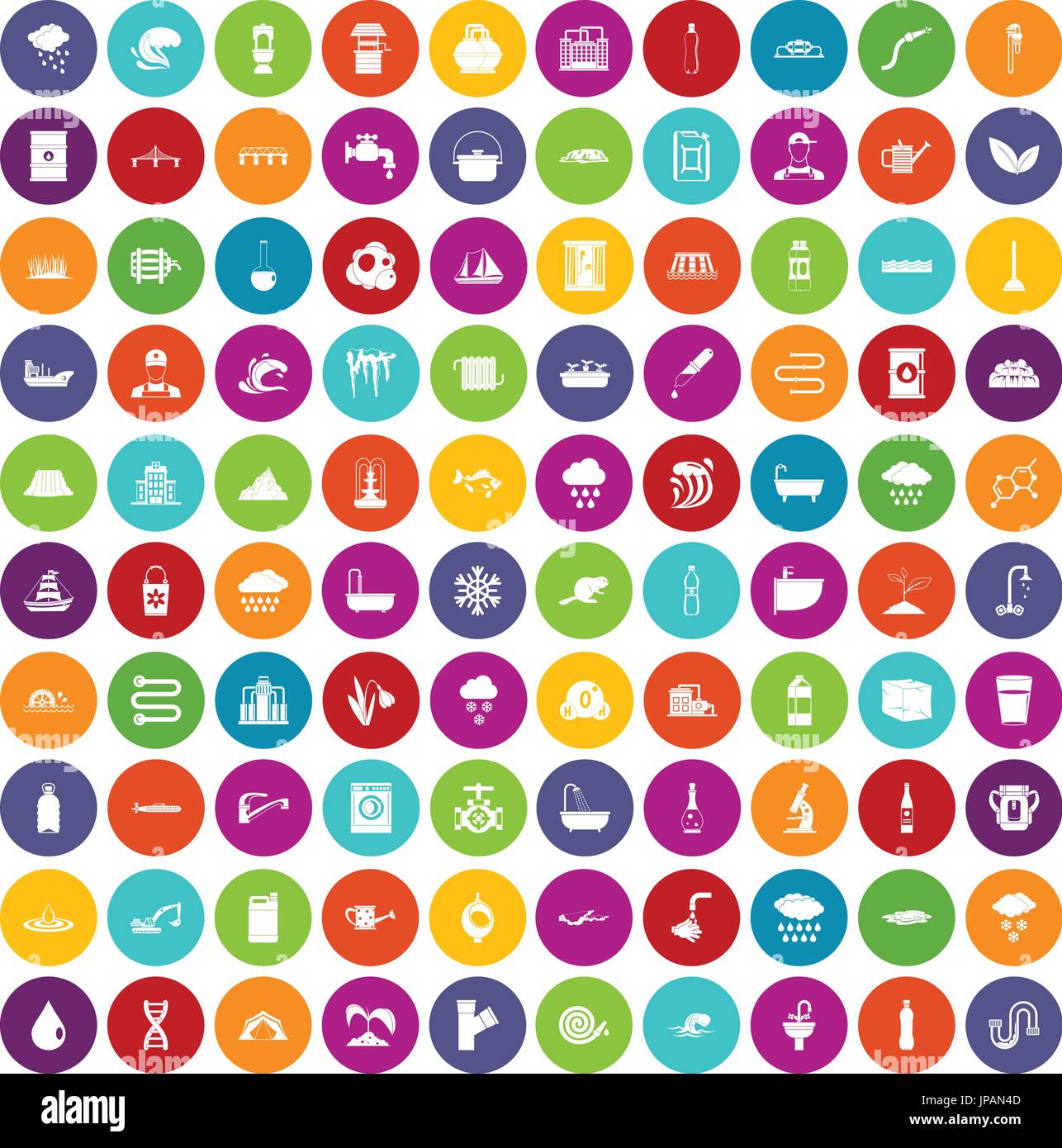 100 water supply icons set color Stock Vector Image & Art - Alamy