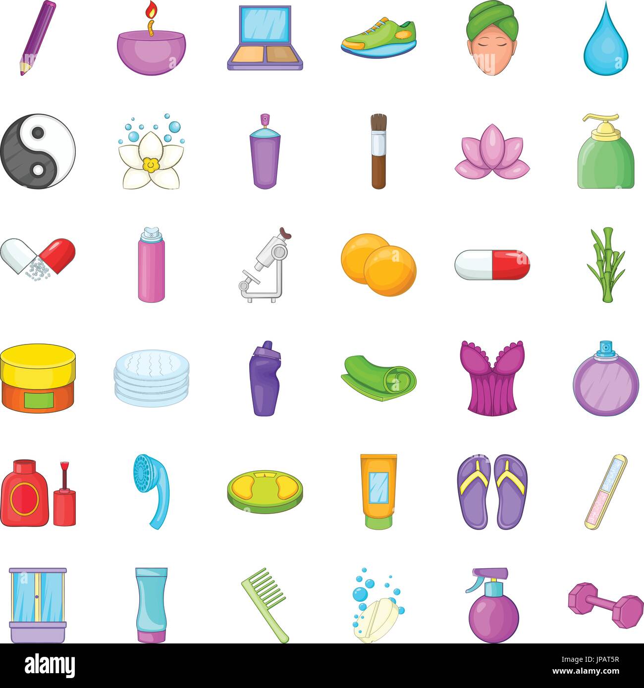 Beauty salon icons set, cartoon style Stock Vector Image & Art - Alamy