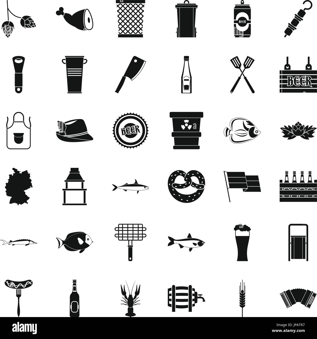 Oktoberfest icons set, simple style Stock Vector Image & Art - Alamy