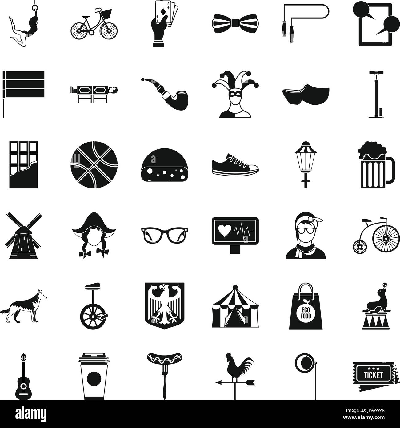 Bike icons set, simple style Stock Vector Image & Art - Alamy
