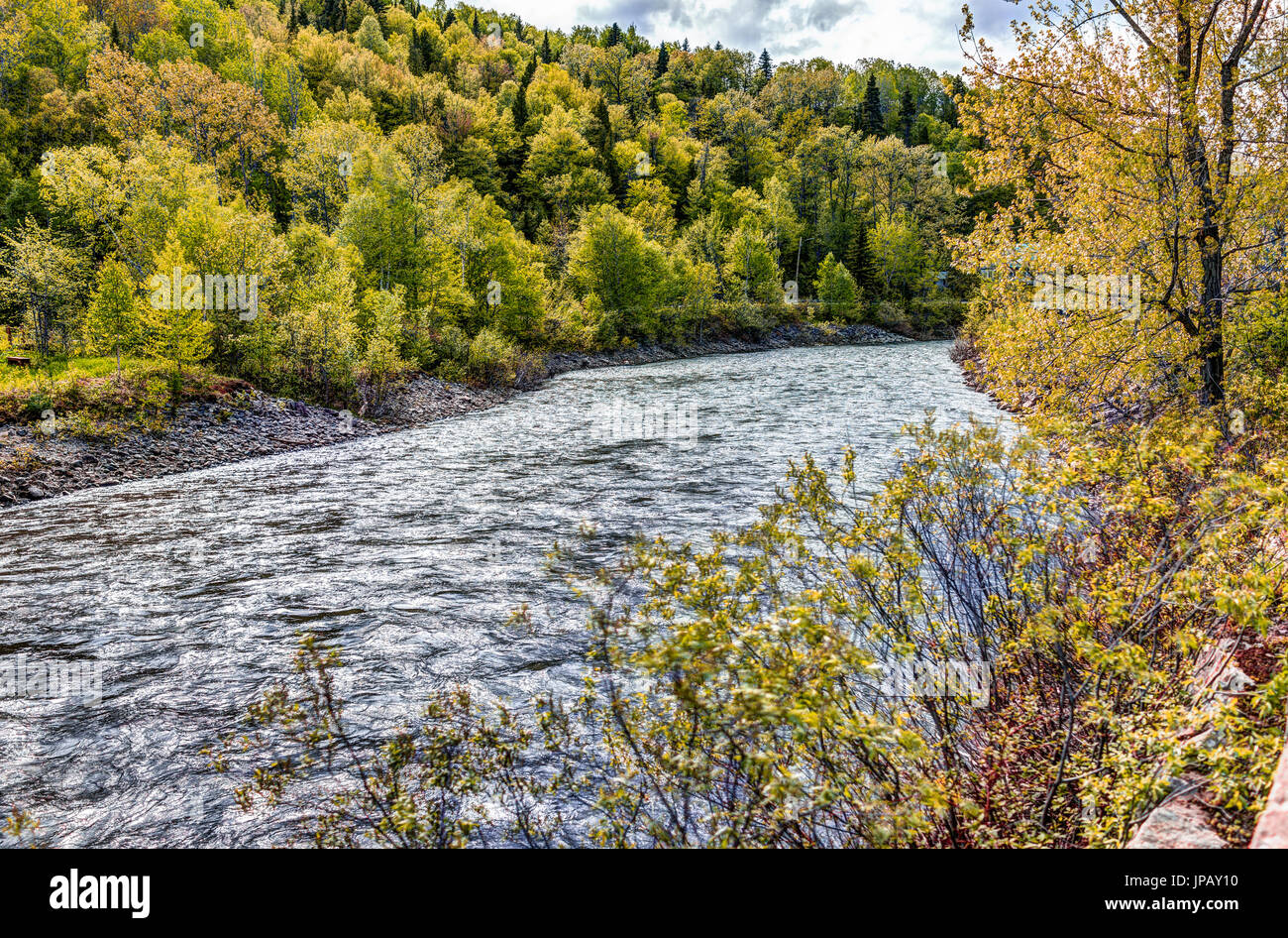 Petit Saguenay river in Quebec, Canada during autumn Stock Photo Alamy