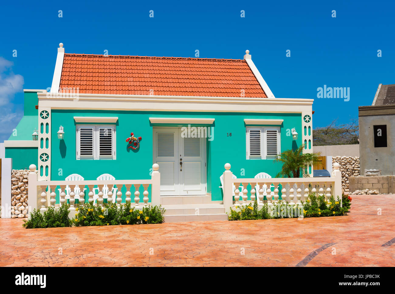 Aruba traditional style houses at Tanki Flip Stock Photo Alamy