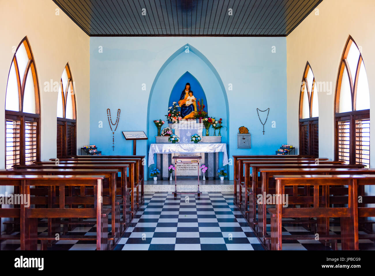 ARUBA- ALTO VISTA CHAPEL INTERIOR Stock Photo - Alamy