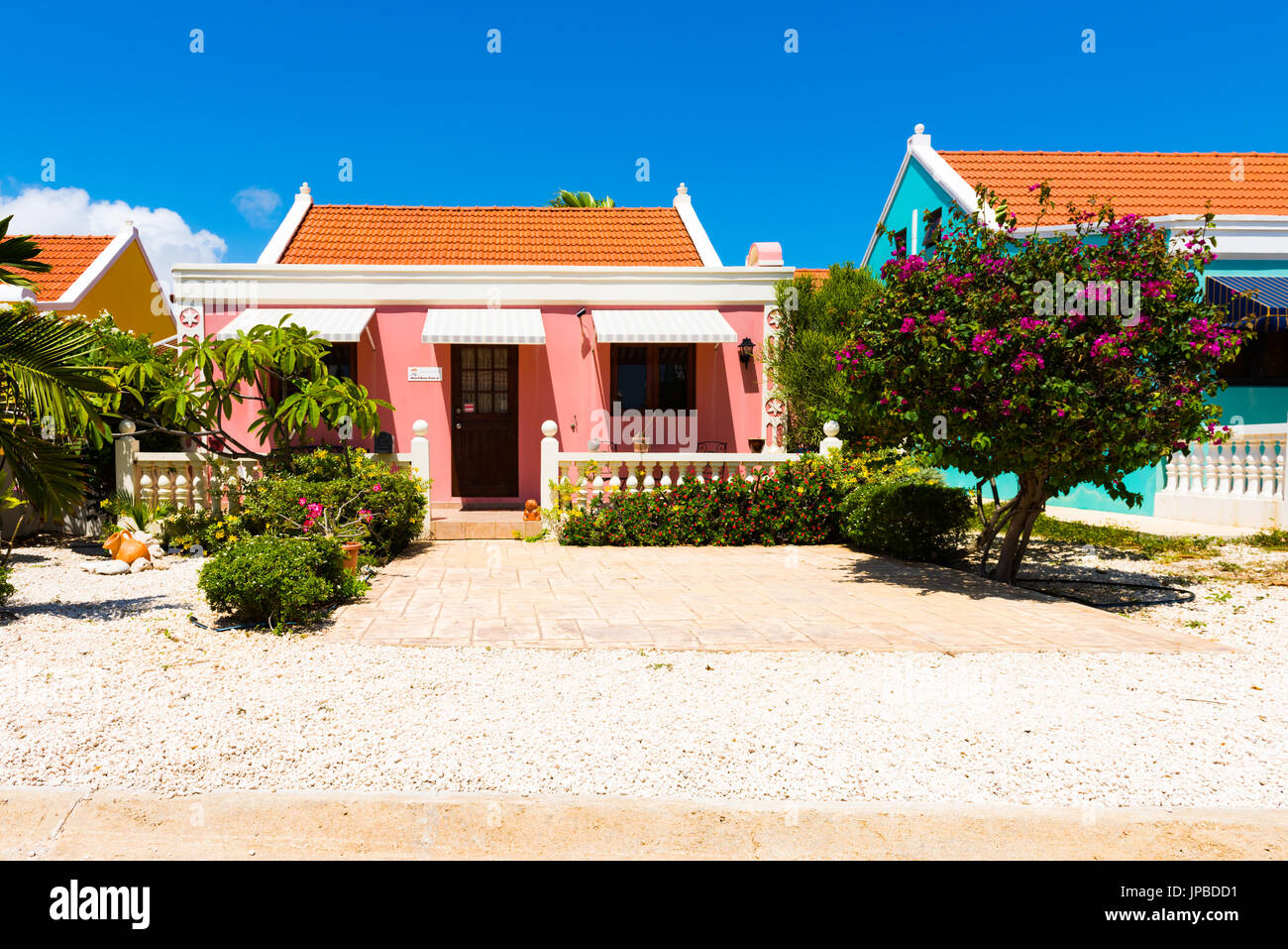 Aruba traditional style houses at Tanki Flip Stock Photo Alamy