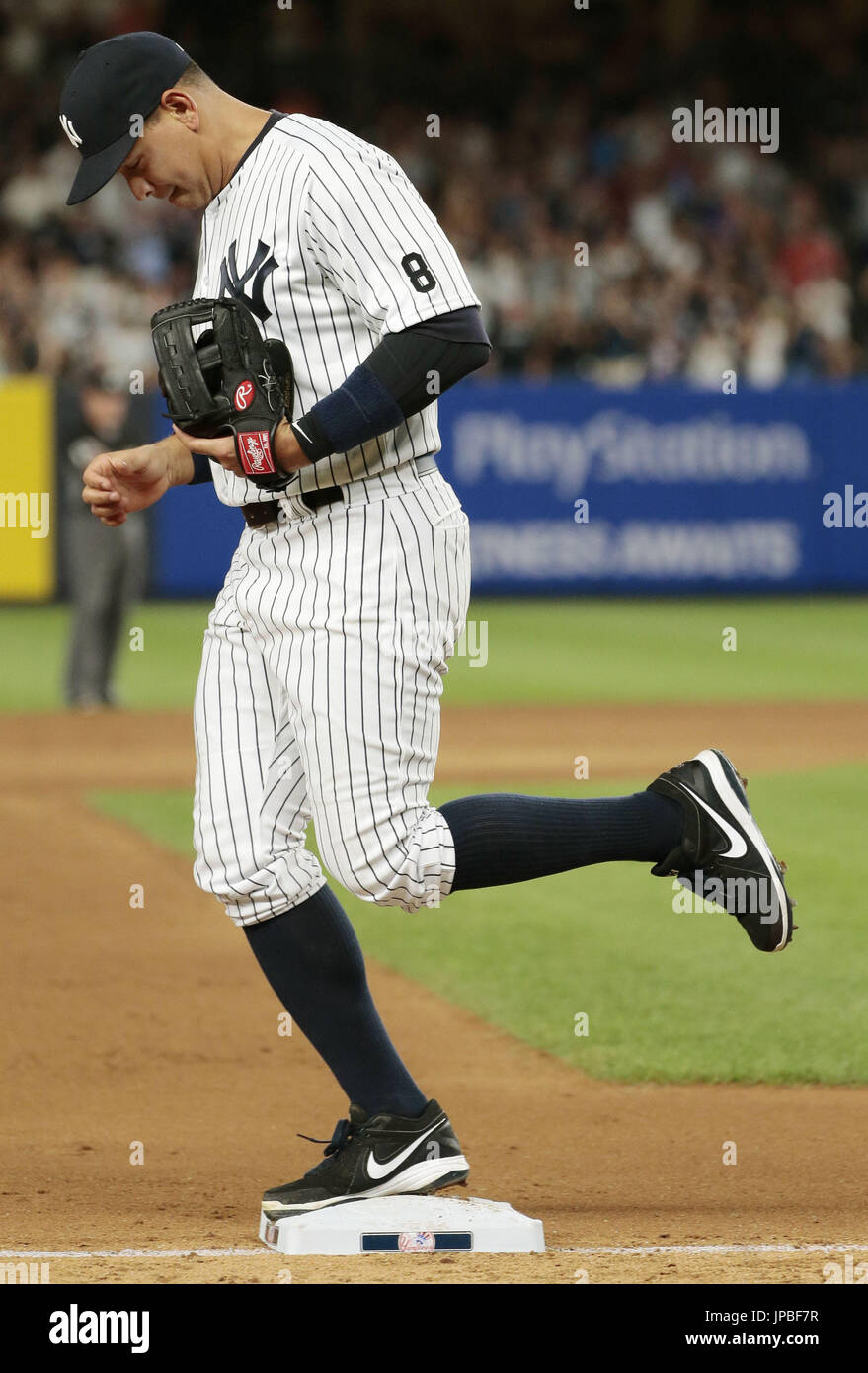 Alex Rodriguez plays third base in the ninth inning of the New York ...