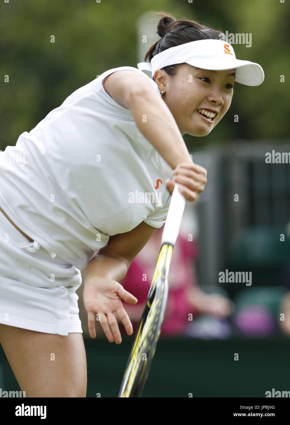 Japan's Kurumi Nara faces off against Madison Brengle of the United