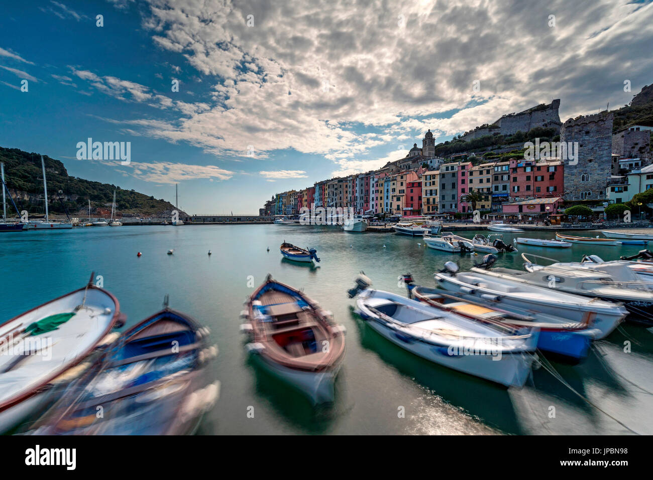 Liguria, Porto Venere, Europe, Italy, unesco world heritage sites, province of La Spezia, Stock Photo