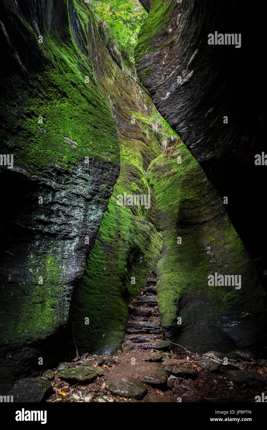 View of the rock called Orrido di Uriezzo, Valle Antigorio