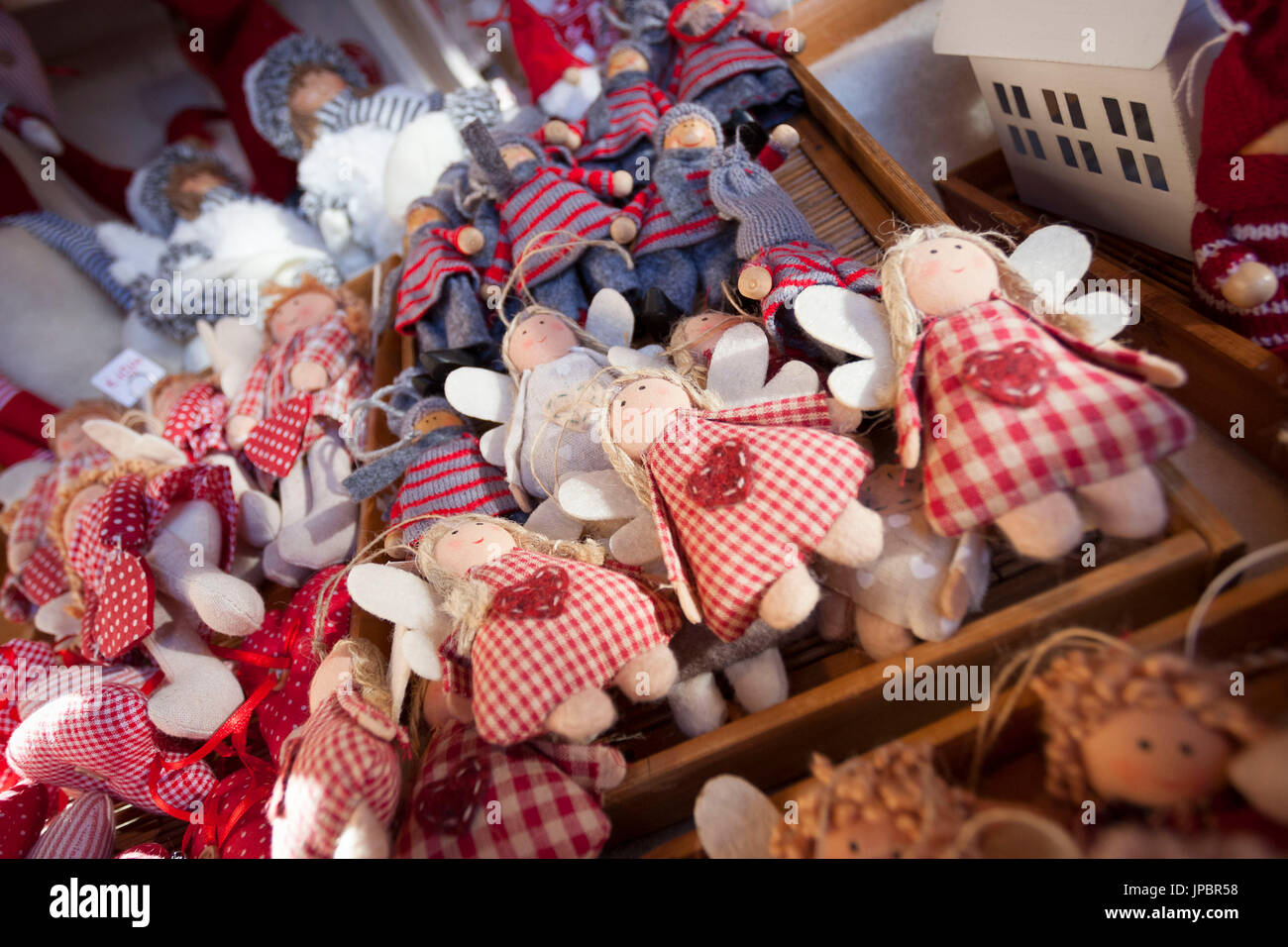 a close up of a typical tyroler gadget sold during the Christmas market in the city of Brixen, Bolzano province, South Tyrol, Trentino Alto Adige, Italy, Europe Stock Photo