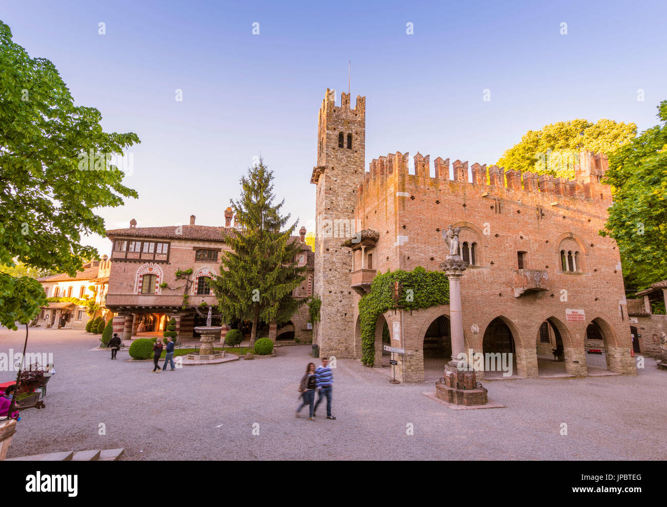 Grazzano Visconti, Vigolzone, Piacenza district, Emilia Romagna, Italy. Stock Photo