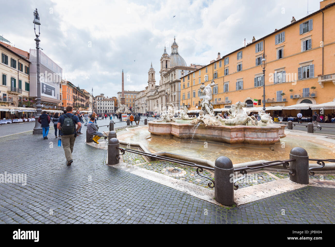Navona square at Rome Europe, Italy, Lazio region, Roma district, Rome capital Stock Photo