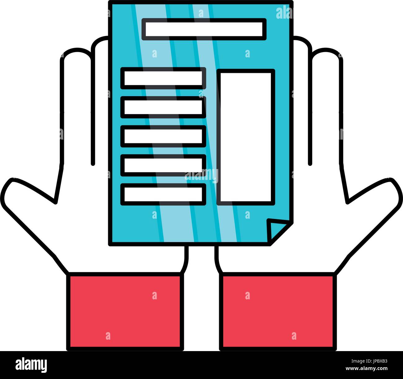 Document with bent corner Stock Vector