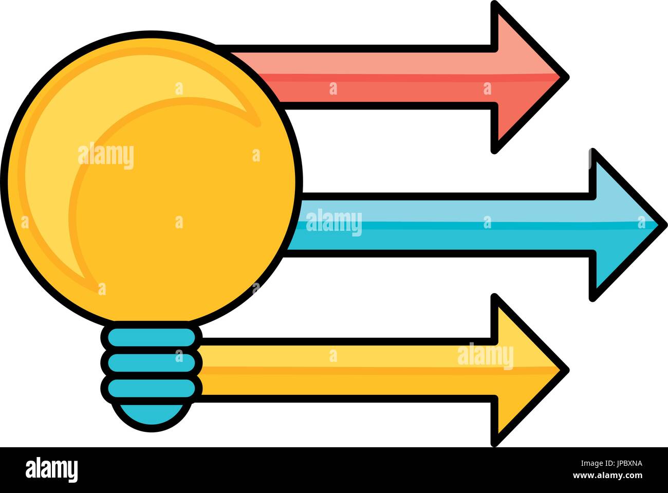 Idea light bulb arrows Stock Vector Images - Alamy