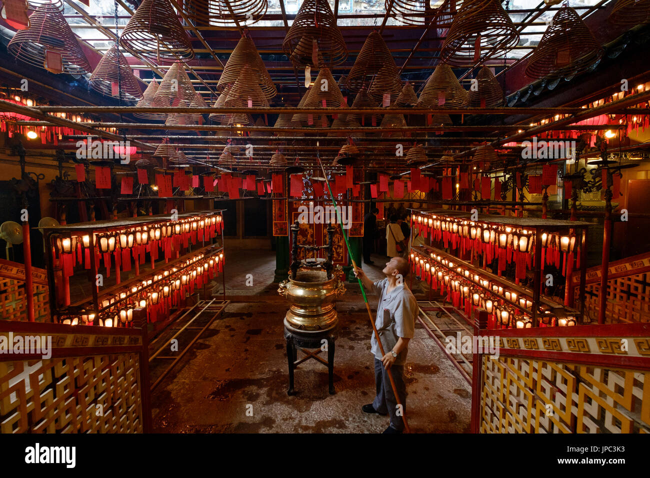 Man Mo temple of Hong Kong Stock Photo