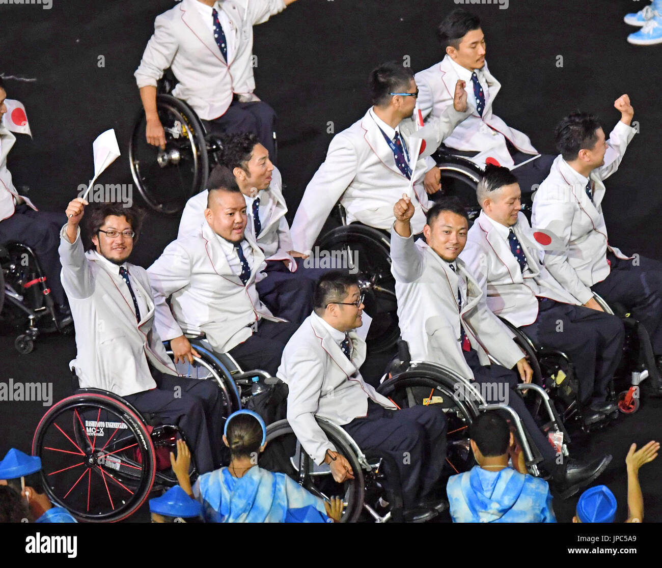 Japanese athletes march during the opening ceremony of the Rio de ...