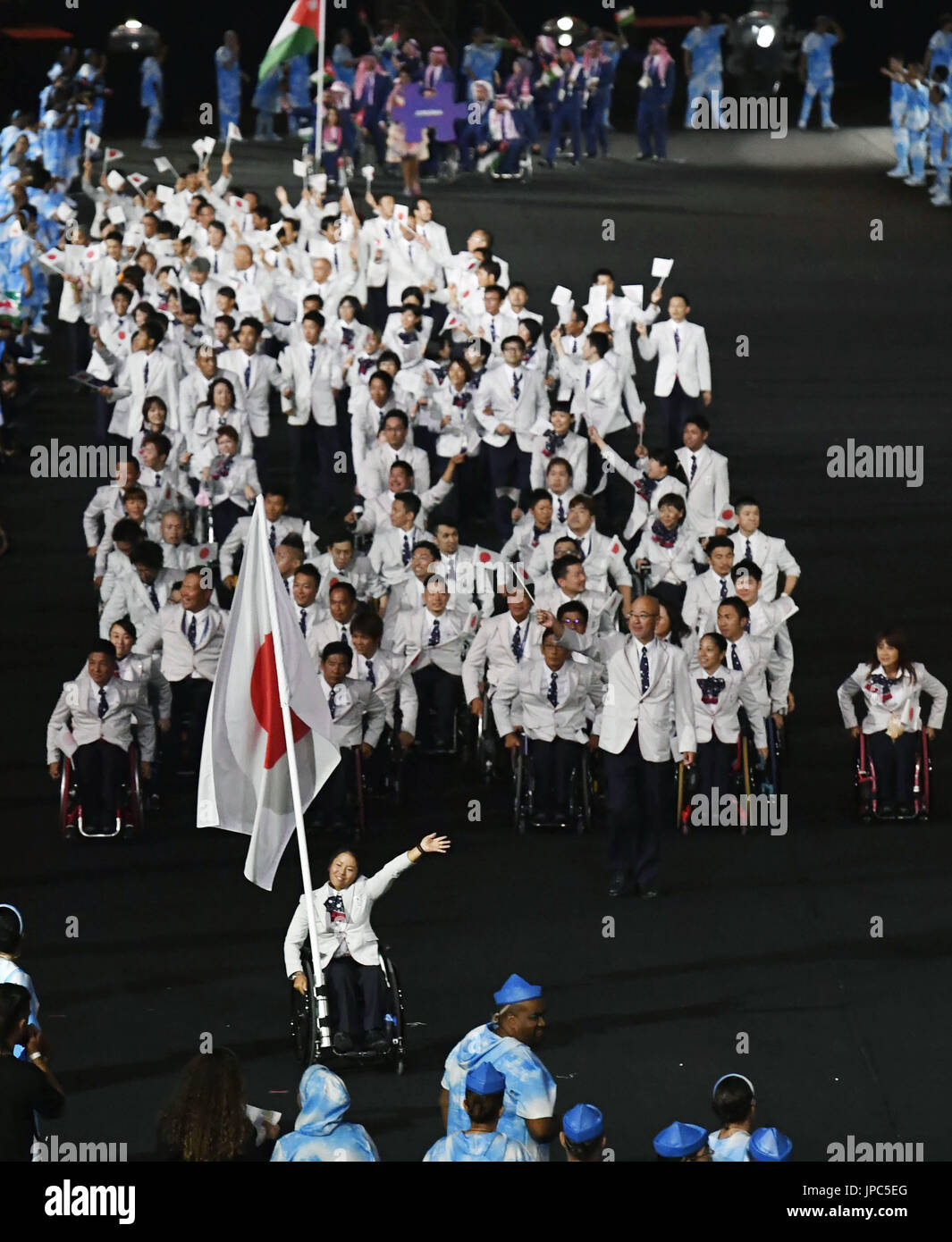 Japanese athletes march during the opening ceremony of the Rio de ...