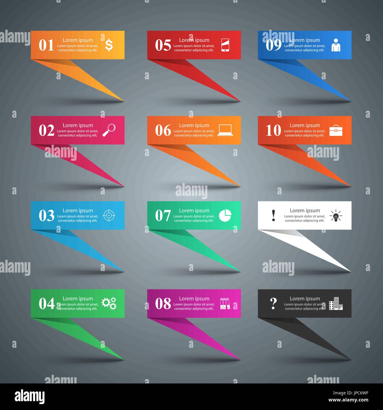 3D infographic design template and marketing icons Stock Vector Image ...
