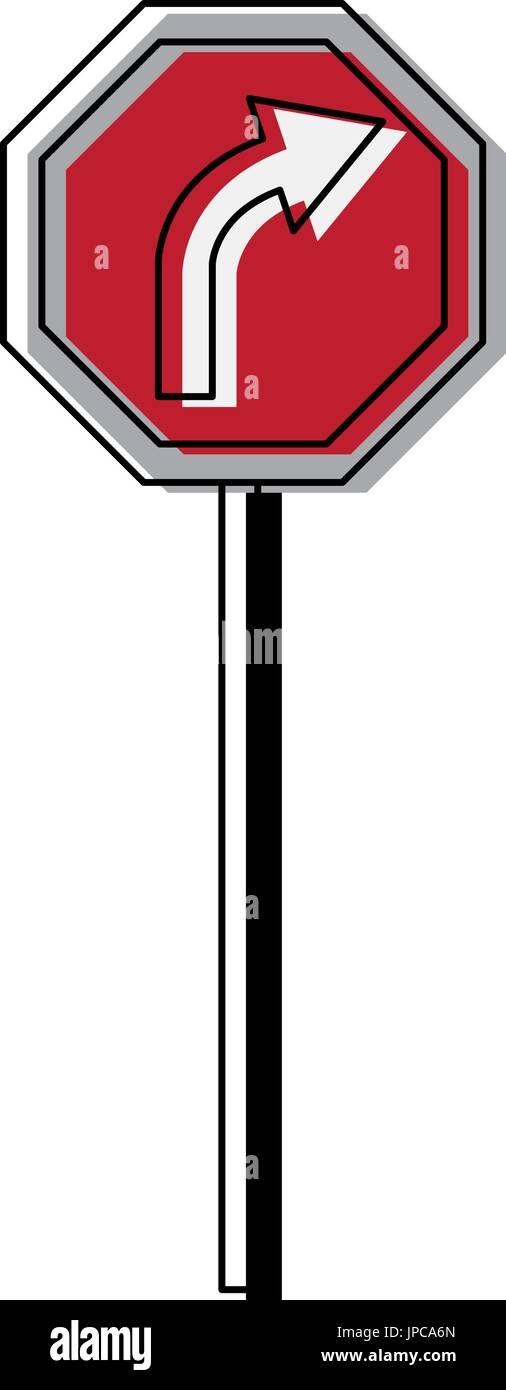 road traffic signal with arrow caution Stock Vector Image & Art - Alamy