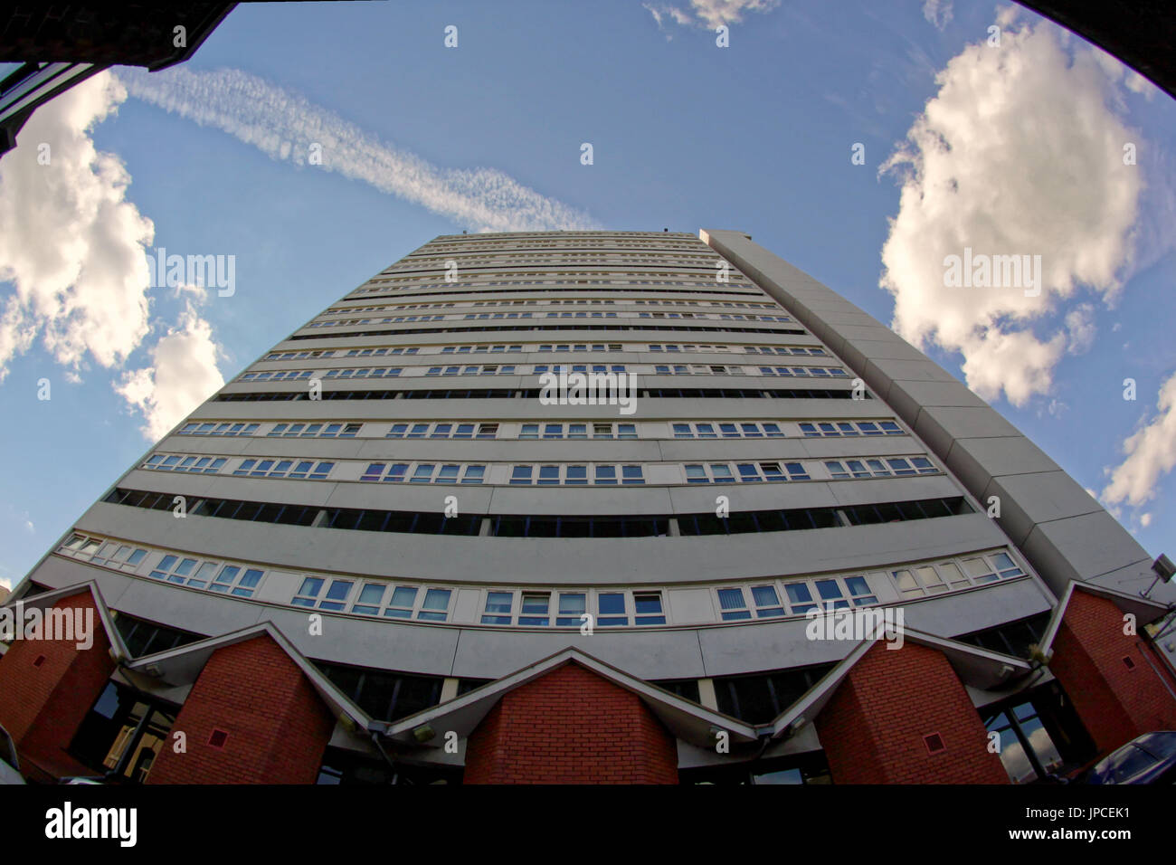 Anniesland Court Tower block in Glasgow, Scotland  the tallest listed building in Scotland,  remarkably similar to more famous Trellick Tower Stock Photo