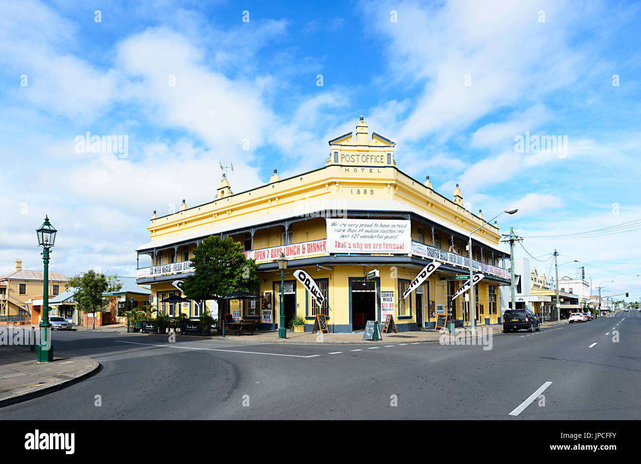Historic Post Office Hotel, built in 1889, Wharf Street, Heritage Precinct, Maryborough, Queensland, QLD, Australia Stock Photo