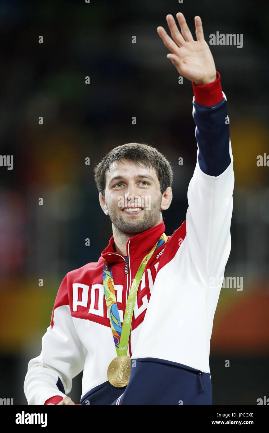 Soslan Ramonov Russian freestyle wrestler Soslan Ramonov waves after receiving his ...