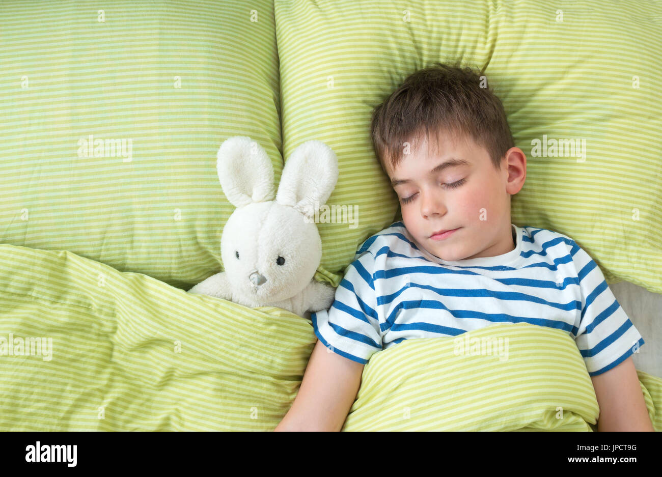 One year old baby in the bed Stock Photo Alamy