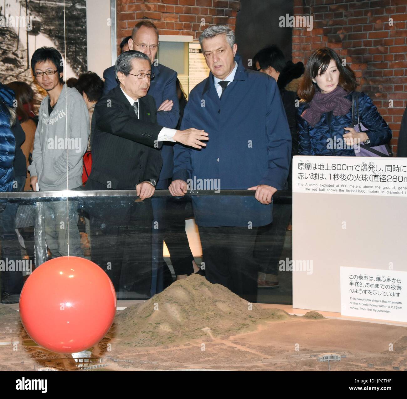 U.N. High Commissioner for Refugees Filippo Grandi (2nd from R) is ...